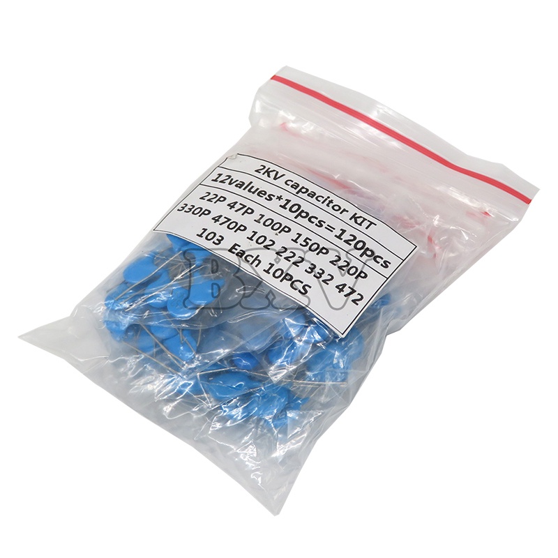 Bộ 120 Tụ Điện Gốm 12Value * 10 Cái 2KV 2KV 22P 47P 100P 150P 220P 330P 470P 102 222 332 472 103 Mỗi Chiếc
