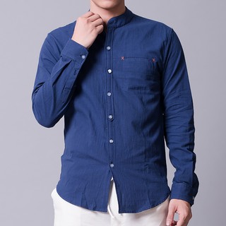 Áo đũi nam dài tay cổ tàu thời trang Vải Đũi (Linen) Cao Cấp R.Menswear
