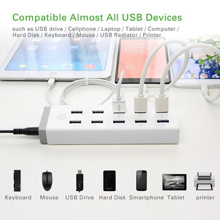 Bộ Chia 10 Cổng USB 3.0 Cao Cấp UGREEN