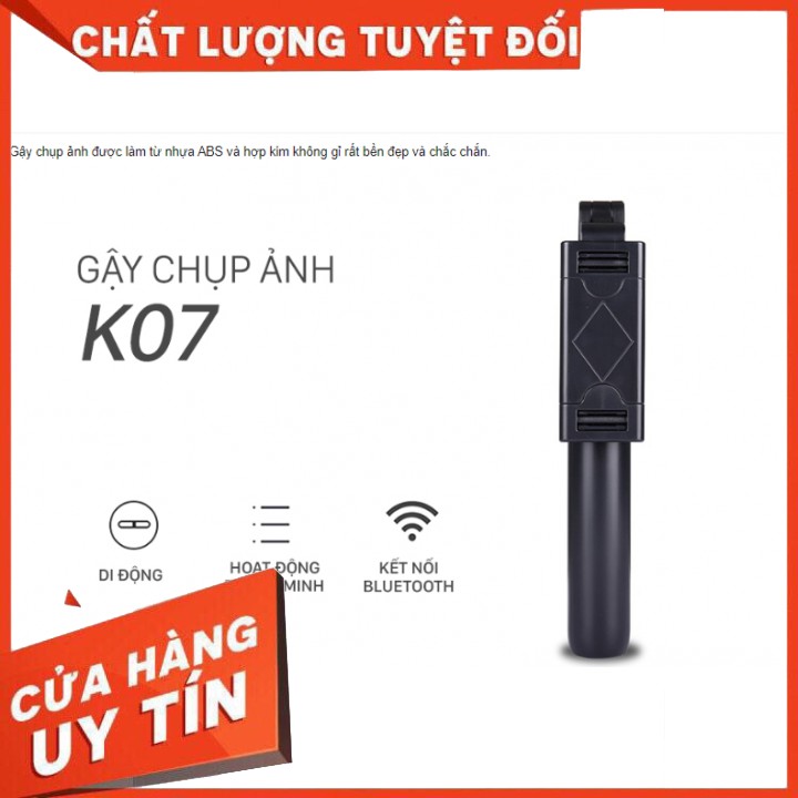 Gậy chụp hình 💖 FREE SHIP 💖 Gậy chụp hình kiêm Tripod 3 chân + Nút bluetooth K07 cực kỳ tiện lợi | BigBuy360 - bigbuy360.vn