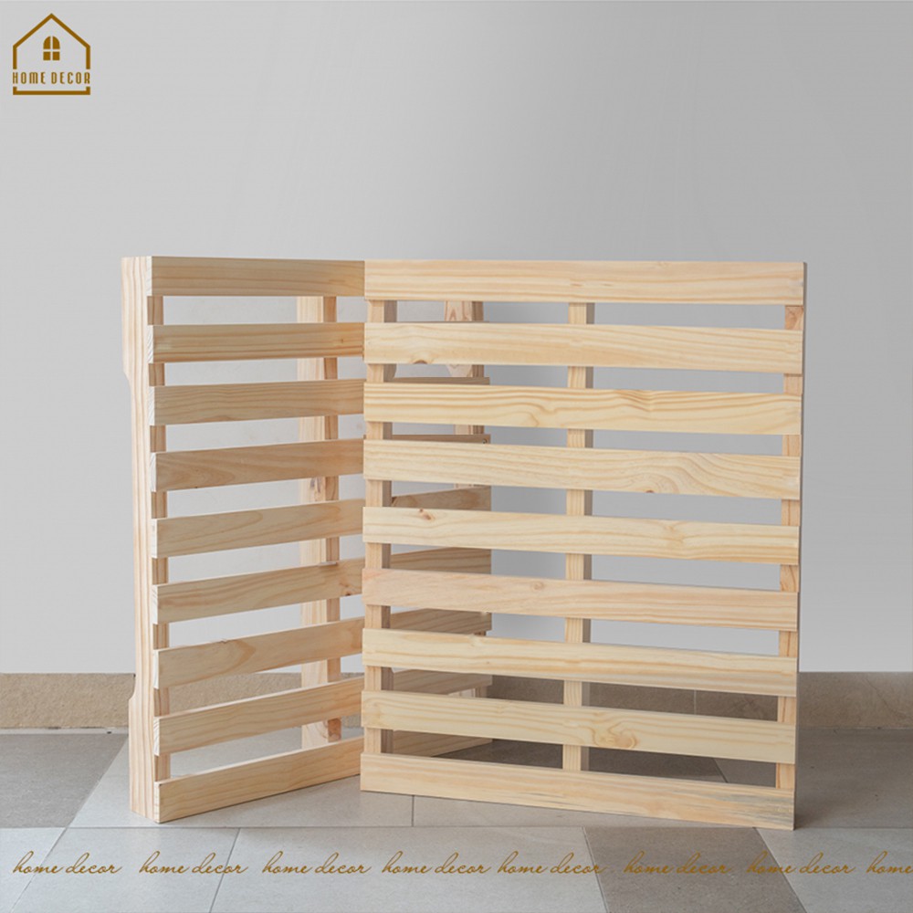 Giường Ngủ Pallet Gỗ Thông Gấp Gọn / Giường Gỗ Thông nhập khẩu Mới 100%