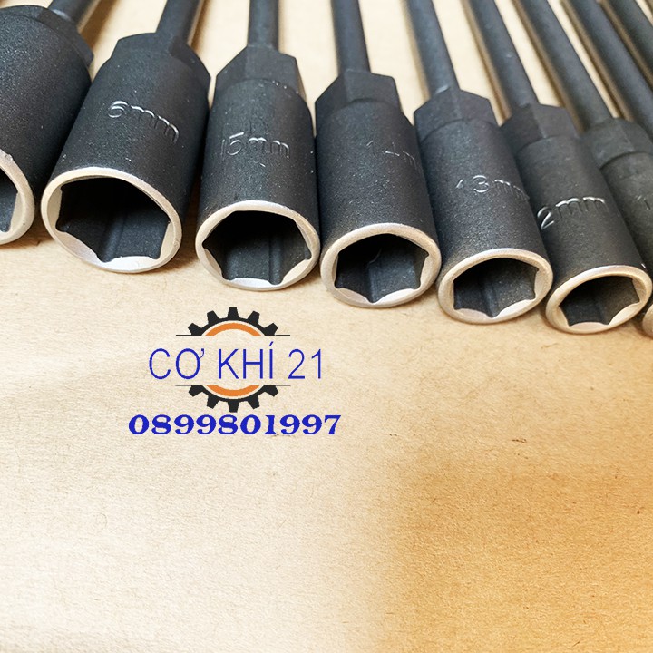 BÁN LẺ - Chụp bulong, tuýp vặn khẩu sâu lòng 6-19mm cho khoan, bắn vít dài 150mm