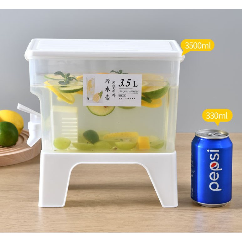 Bình đựng nước có vòi - Bình nhựa cao cấp 3.5l kèm chân kê + 4.5l có đế + 5l xoay tròn 3 ngăn dùng cho gia đình