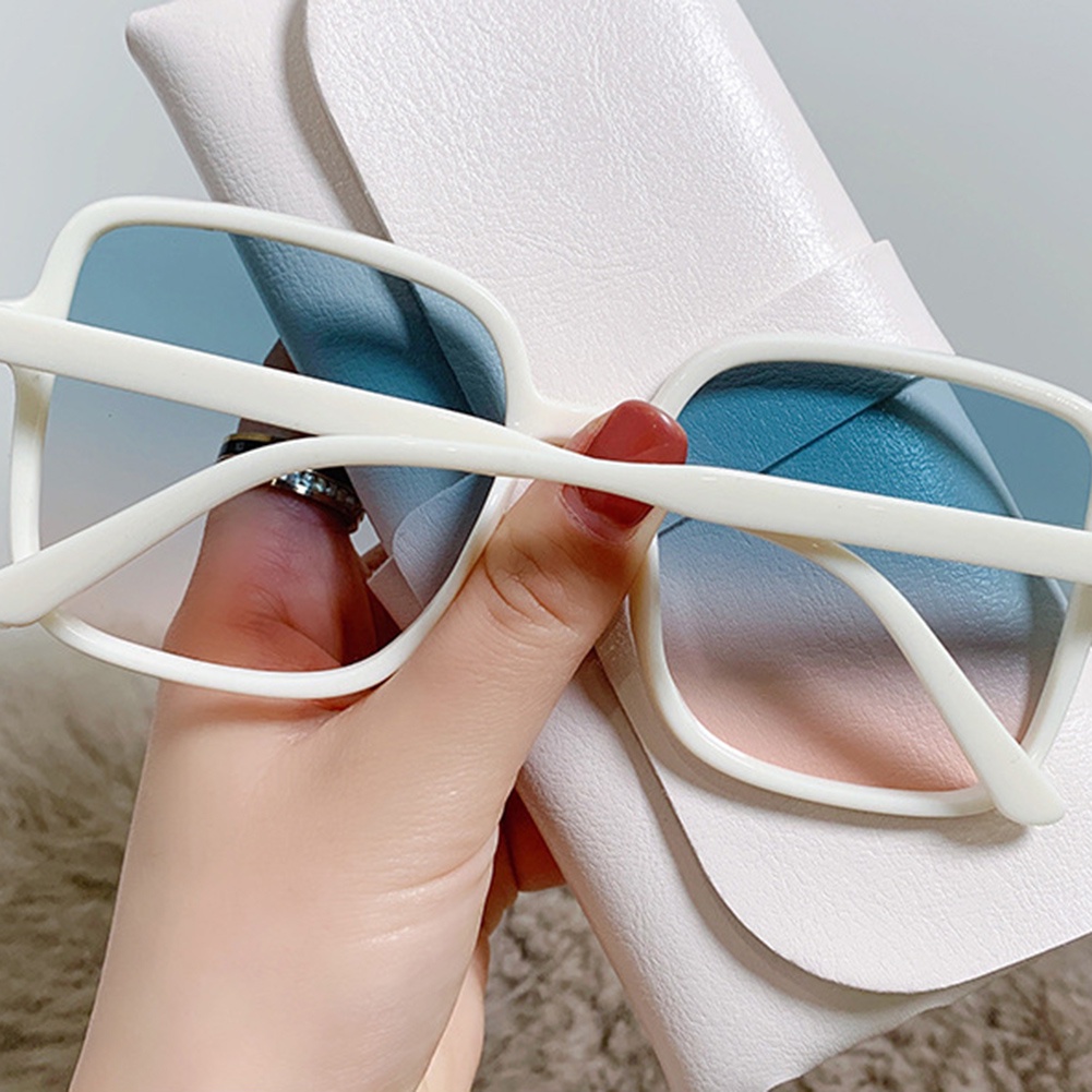 Kính Mát Gọng Vuông Oversize Chống Tia UV Phong Cách Hàn Quốc