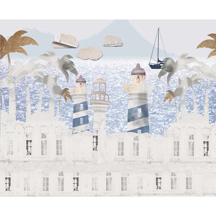 Tranh dán tường Quán Cafe, Trà Sữa, Trang Trí Cửa Hàng 3D mẫu hot