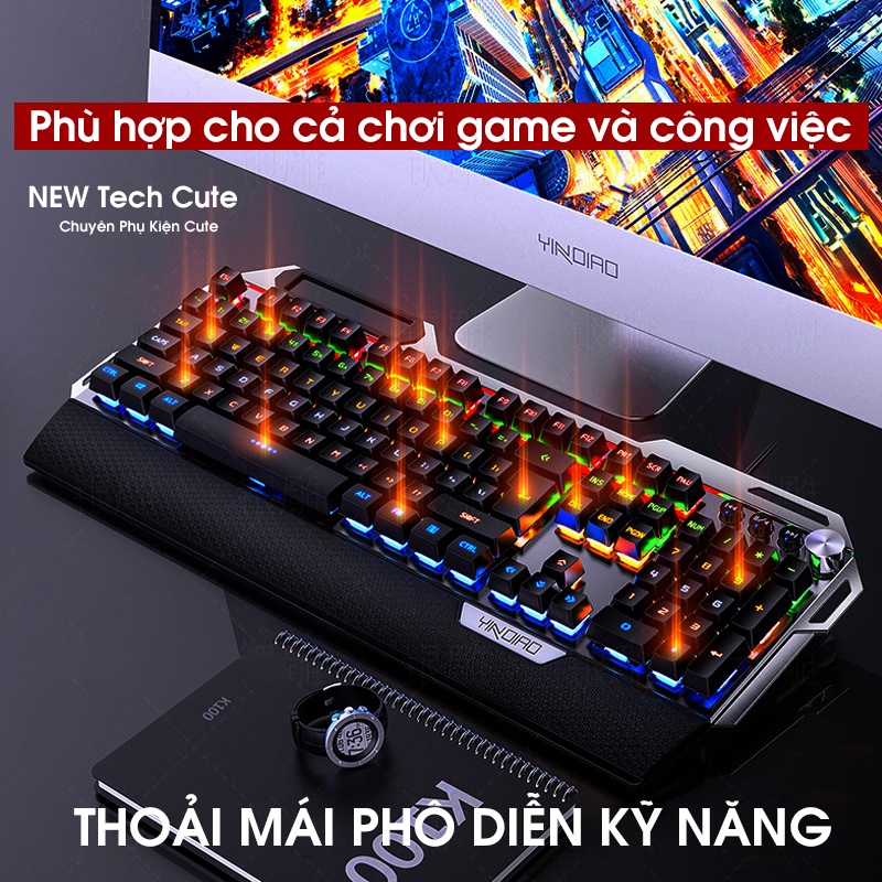 Bàn phím cơ, bàn phím máy tinh Gaming K100 Full LED | Siêu Phẩm Giá Mềm Cho Anh Em Game Thủ | Phiên Bản Mới Nhất