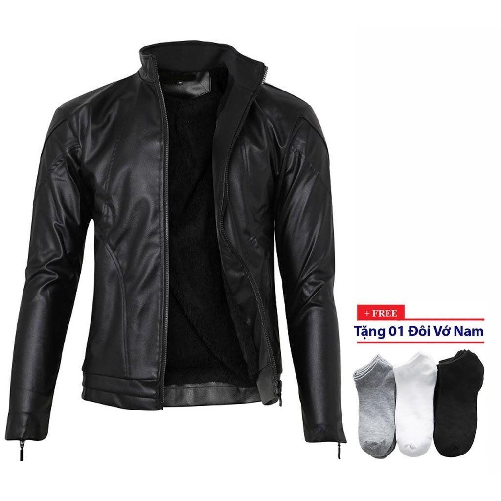 Áo Khoác Da nam hàn quốc PHL Fashion AK8103 Tặng vớ