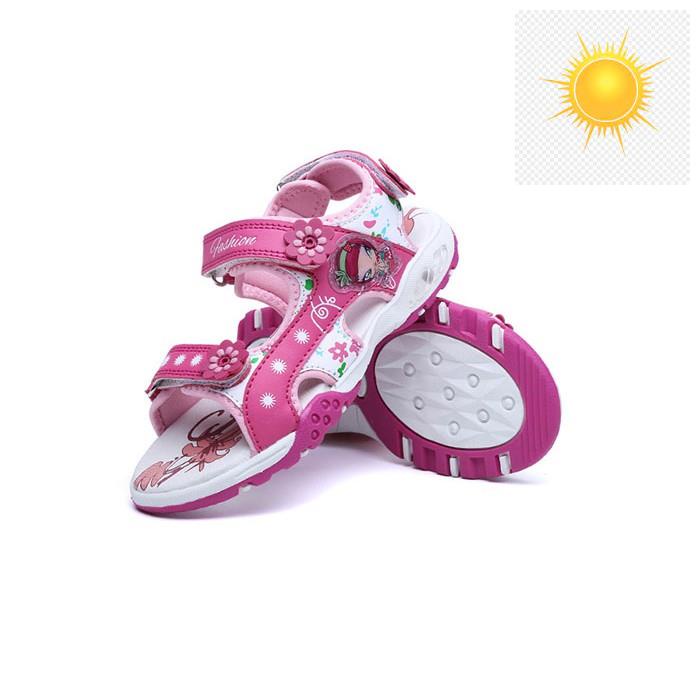 🤐 Giày sandal nữ đi học cao cấp màu hồng từ 3 - 12 tuổi - PD309 🤐