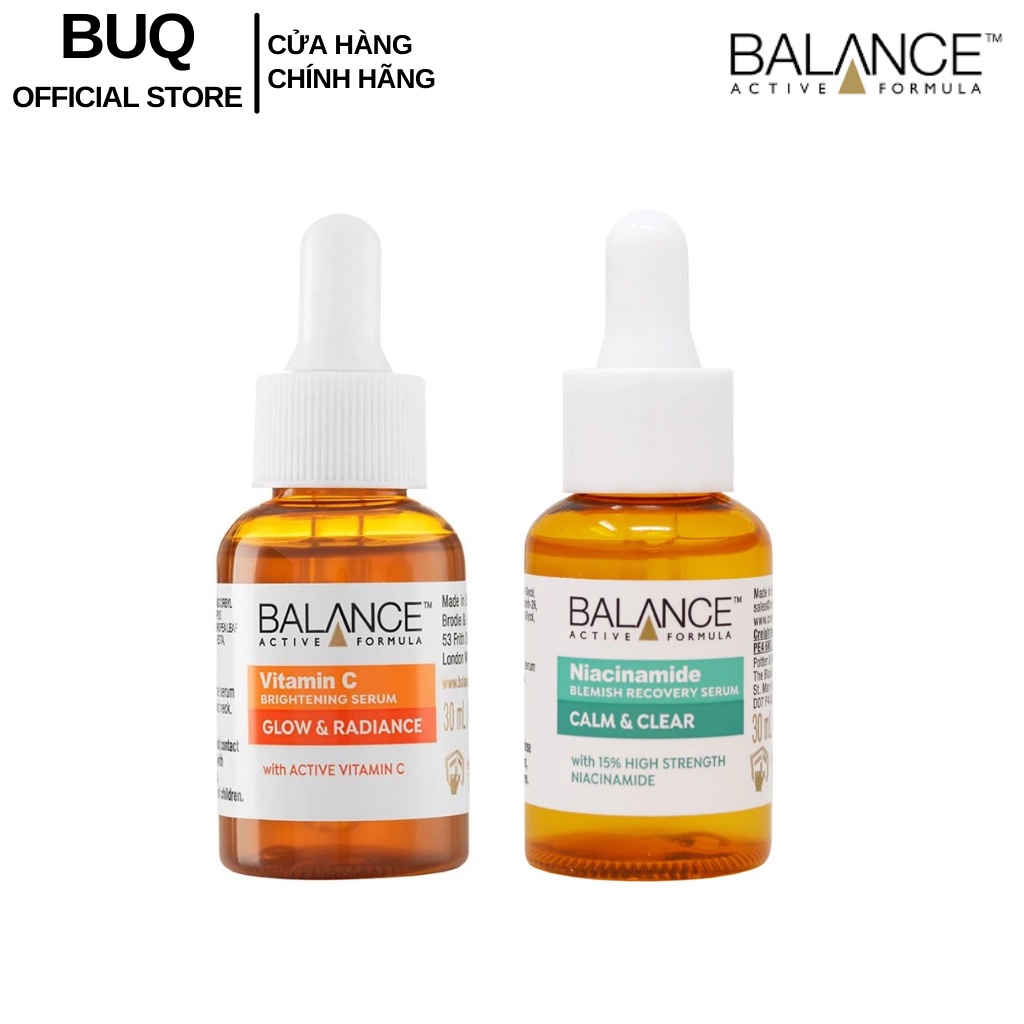 Combo Serum Ngừa Mụn, Giảm Thâm Và Làm Sáng Da Balance Vitamin C Và Niacinamide Serum 30ml/Chai