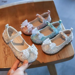 Giầy bé gái đính đá hồng/ xanh/ trắng