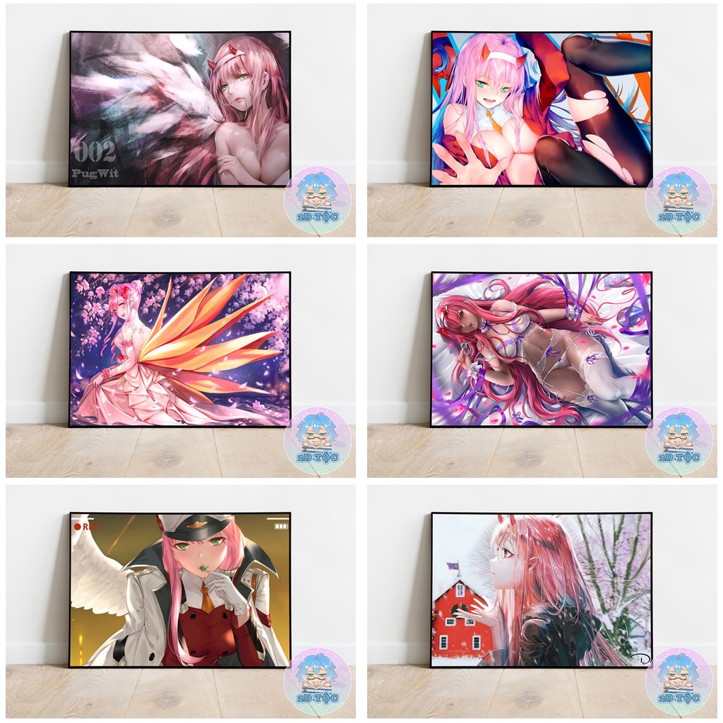 TRANH POSTER A3 ZERO TWO  ANIME MANGA DARLING IN THE FRANXX CHẤT LIỆU GIẤY CAO CẤP - 2D TỘC SHOP