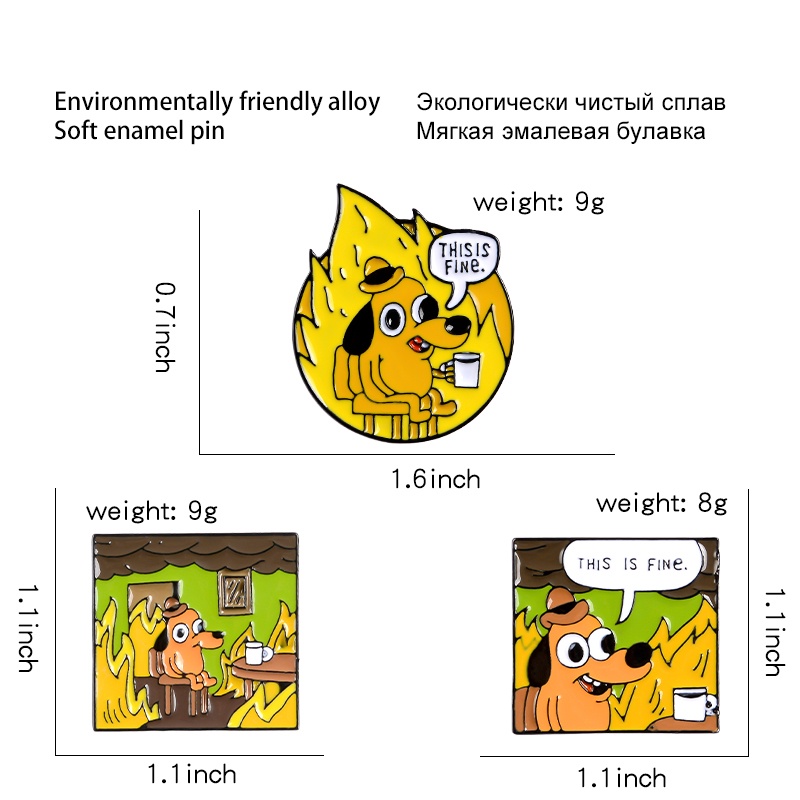 Ghim Cài Áo Hình Cún/Chữ Cái Tiếng Anh Hoạt Hình Dễ Thương 3 Kiểu Dáng Làm Quà Tặng Cho Bạn Bè
