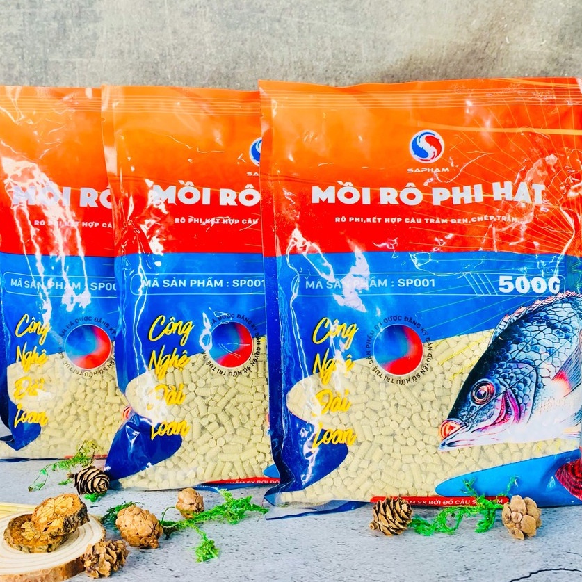 Mồi Rô Phi Hạt Sa Phạm 500g/gói - Mồi xả câu rô phi Sa Phạm