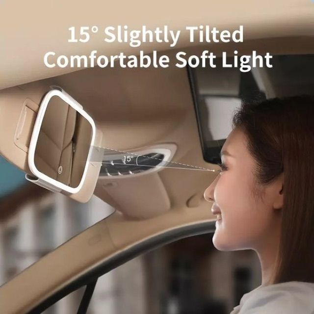 Gương trang điểm thông minh viền tích hợp đèn LED cảm ứng Baseus Delicate Queen Car Touch-up Mirror (Pin sạc 500mAh )