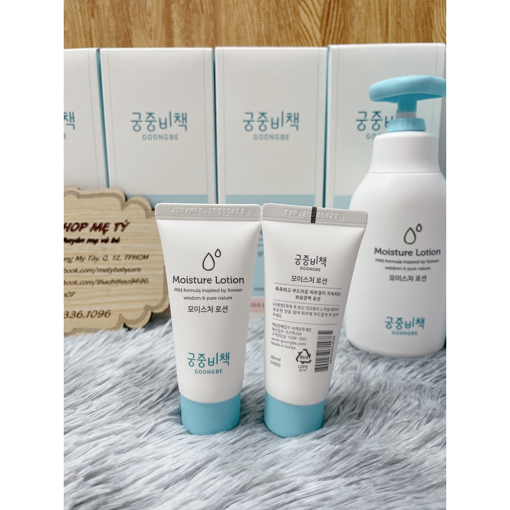 Sữa tắm gội Goongbe minisize, Kem dưỡng da Goongbe mini, Lotion Goongbe tuýp du lịch cho bé từ 0M+