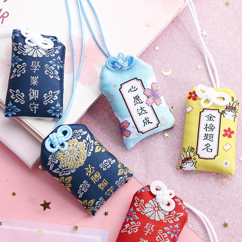 Túi Phước May Mắn Omamori - Túi Gấm Omamori Nhật Bản (Có Bọc Silicon)