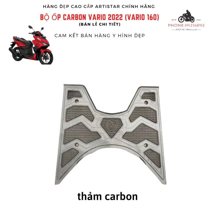 Bộ Carbon Vario 160, Vario 2022 Chính Hãng Artistar ( LƯU Ý GIÁ LẺ TỪNG MÓN) (full bộ trước sau)