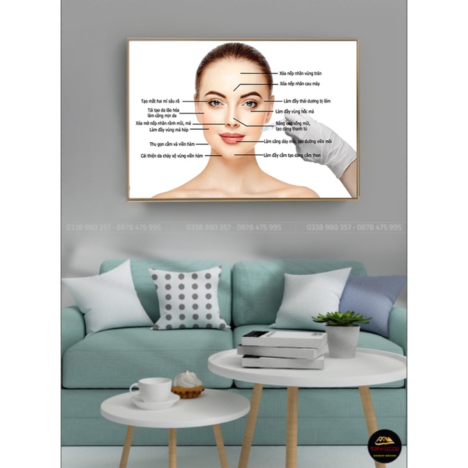 GIÁ XƯỞNG] TRANH TREO TUONG CHĂM SÓC DA/SPA/THẨM MỸ VIỆN SIÊU ĐẸP KT 50*70