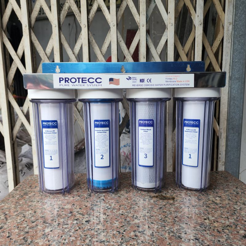 BỘ 4 CẤP LỌC  ⚡️ XẢ KHO ⚡️ 10 INCH 2 RON - CHỊU ÁP TỐT PHÙ HỢP CHUNG CƯ - BỘ 4 LỌC THÔ ĐẦU NGUỒN