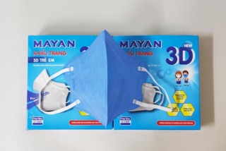 Khẩu Trang 3D Trẻ Em Mayan (hộp 10 chiếc)