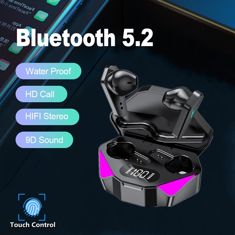 Tai Nghe Chụp Tai x15 bluetooth Không Dây Siêu Nhẹ 2 Chế Độ Giảm Tiếng Ồn tws Có Mic