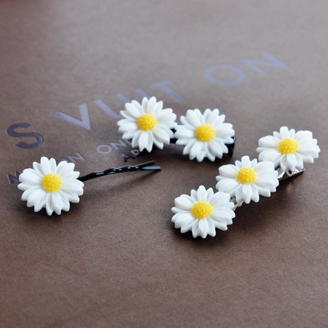 [SIÊU RẺ] kẹp tóc cúc hoạ mi 2 bông sỉ 4k shopmexanh