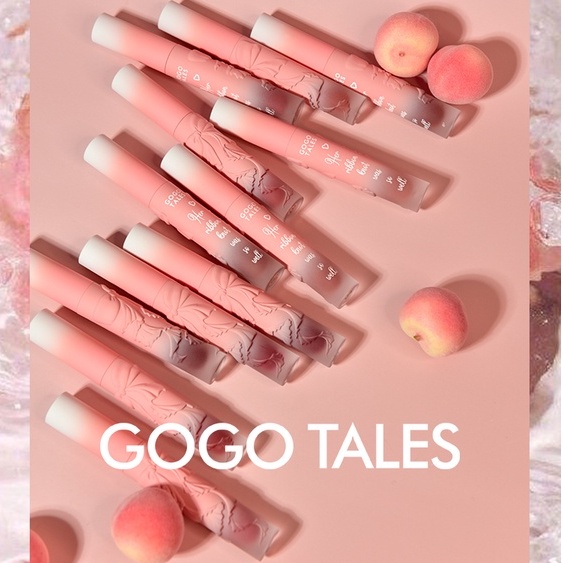 [GOGO TALES]Son Kem Lì Mịn Môi GOGOTALES Pink Nơ Khắc Nổi Siêu Xinh 16 màu sắc