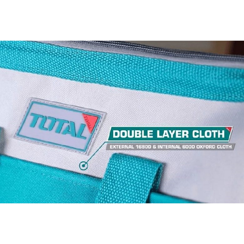 Giỏ đựng công cụ 16 Inch Total THT26161 - túi dụng cụ cầm tay, vải dù chống nhăn, dễ vệ sinh, hạn chế bụi bẩn
