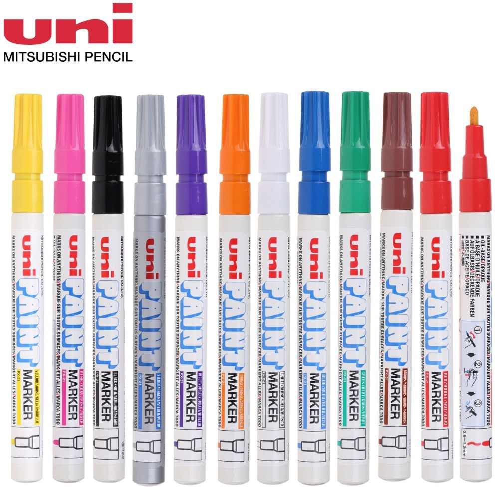 BÚT SƠN UNI PAINT MARKER PX20 NÉT 2.2 - 2.8 MM, PX21 NÉT 0.8 - 1.2 MM ( VẼ ĐƯỢC TRÊN TẤT CẢ VẬT LIỆU)