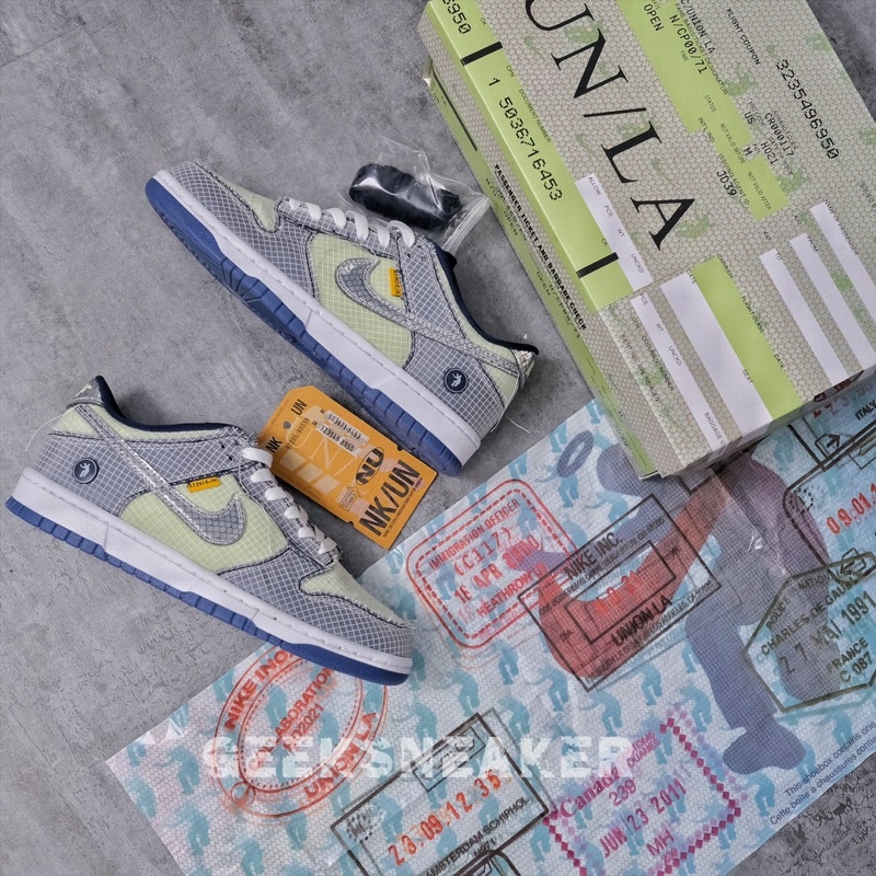 Giày Sneaker Cổ thấp - Dunk Low Union "Midnight Navy" Passport Pack Pistachio