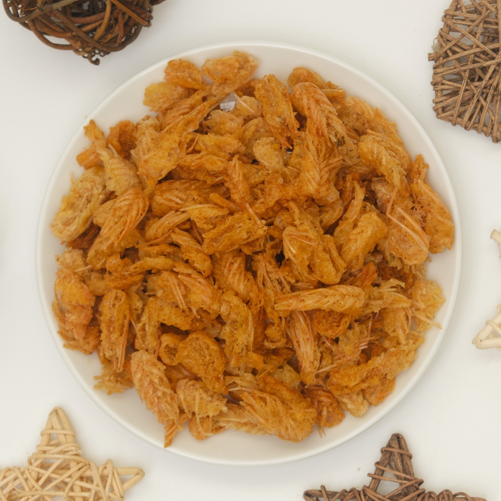 Đầu Tôm chiên giòn Phi Long, snack ăn vặt giòn, thơm, ngon, đầu tôm vị cay, vị tự nhiên
