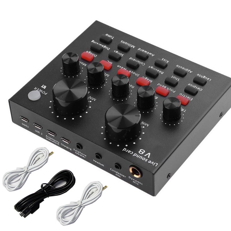 Combo micro WOAICHANG BM-900 và sound card V8