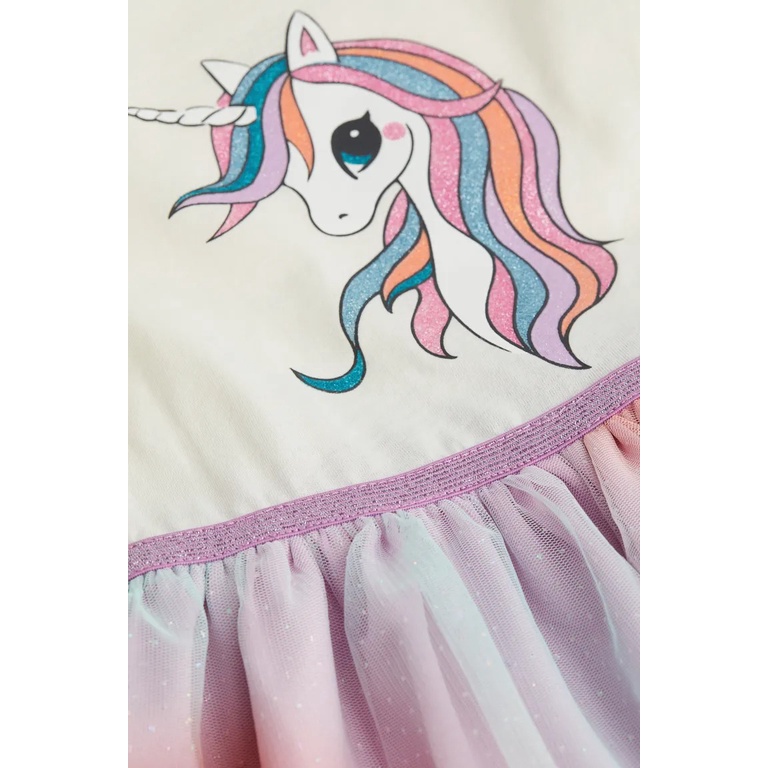 Váy dài tay xòe tutu unicorn HM H&M sz 1.5-10y_hàng chính hãng authentic