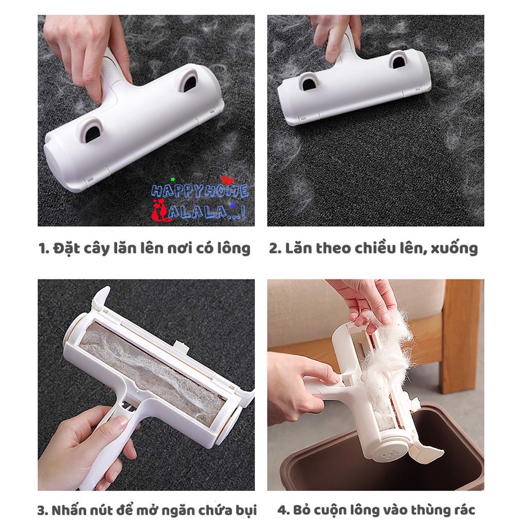 Cây lăn lông mèo tĩnh điện, lấy lông rụng chó mèo trên mọi vật dụng( hình tai mèo loại tốt nhất)