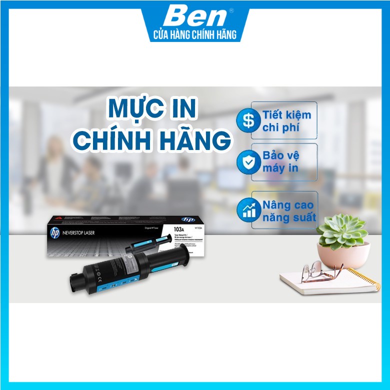 Mực in laser HP 103A hộp mực Black Neverstop Toner Reload Kit 2500 pages W1103A - Hàng chính hãng