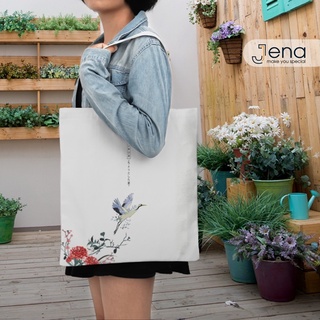 Túi vải mẫu Hạc có khoá kéo - túi con JENA [ Ảnh thật ]