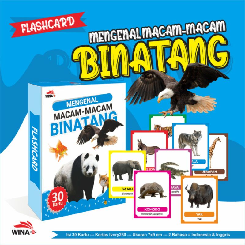 Thẻ Flashcard / Thẻ Động Vật / Thẻ Trẻ Em