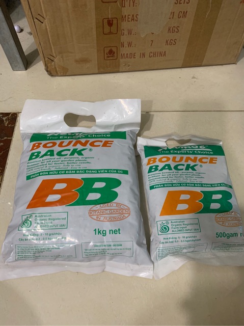 Gói 0.5kg-  1 kg Phân hữu cơ Úc BB- Bounce Back