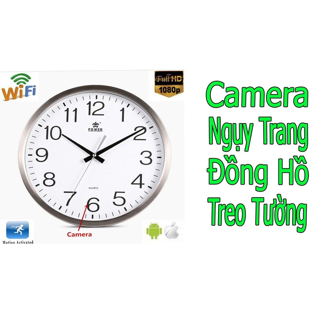 Đồng hồ treo tường thời trang mẫu mã đa dạng - Đồng hồ treo tường camera IP WiFi trực tiếp từ xa trên điện thoại | BigBuy360 - bigbuy360.vn