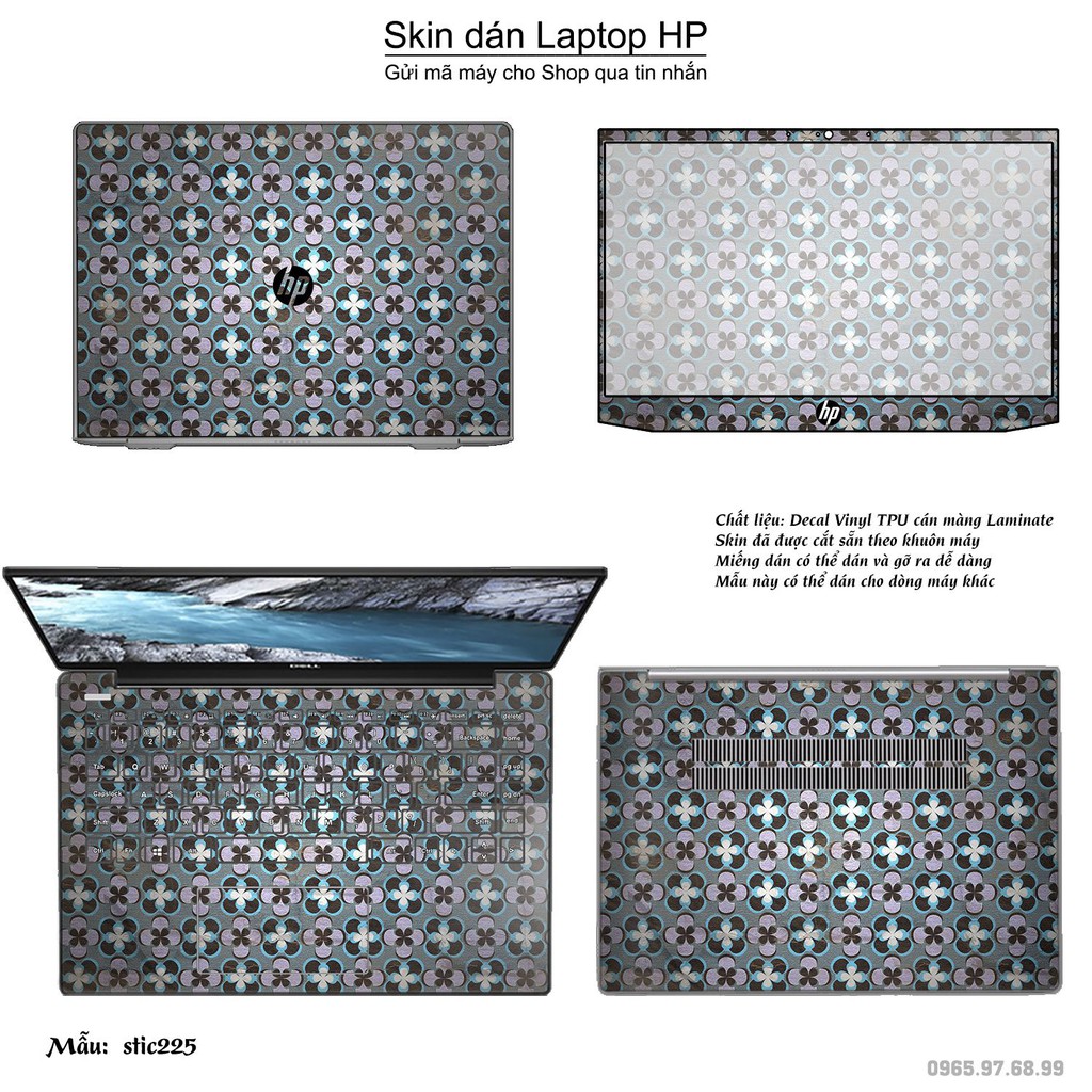 Skin dán Laptop HP in hình Hoa văn sticker _nhiều mẫu 36 (inbox mã máy cho Shop)