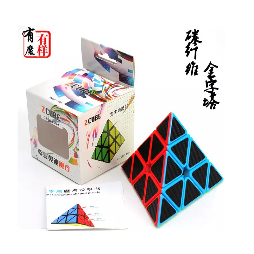 Đồ Chơi Rubik Zcube Carbon Pyramix Tam Giác ( Sticker carbon ) - Rubik Trí Tuệ