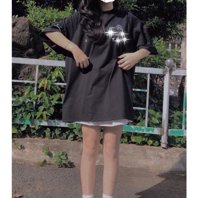 Áo phông tay lỡ cotton nam nữ 5D