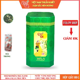 Trà lài/trà nhài Quê Ta  hộp bát giác 100gr, trà hoa nhài ngon, chính hãng