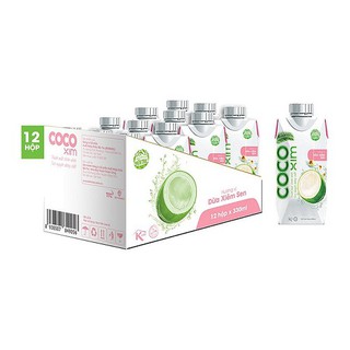 Nước dừa xiêm xanh Cocoxim 330ml thùng 12 hộp