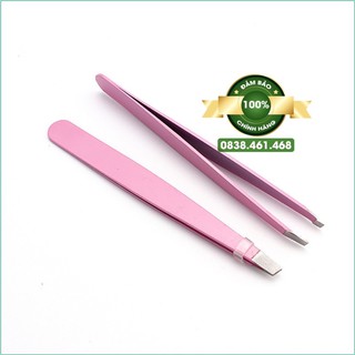 Nhíp Tỉa Lông Mày Bằng Thép Không Rỉ Chuyên Dụng Làm Đẹp Cao Cấp Màu Hồng