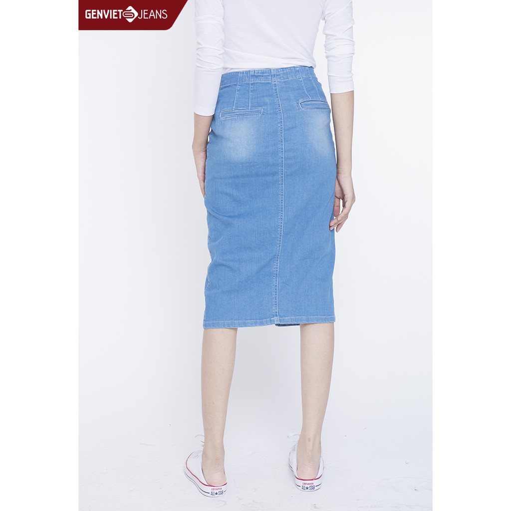 [Mã FASHIONMALLT4 giảm 15% đơn 150k] Zuýp Jeans Nữ TJ321J803 GENVIET | BigBuy360 - bigbuy360.vn