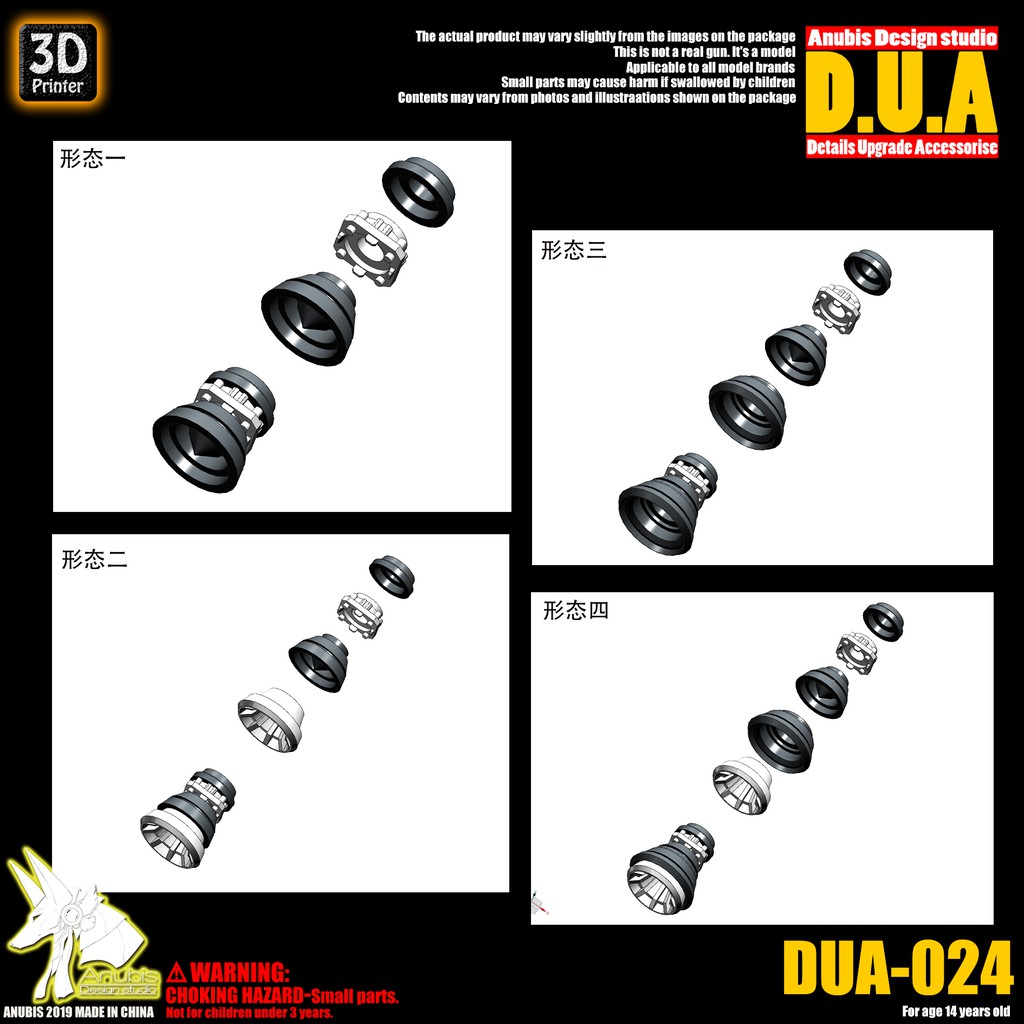 Phụ kiện mod ANUBIS - Chi tiết nhựa mô hình in 3D DUA024
