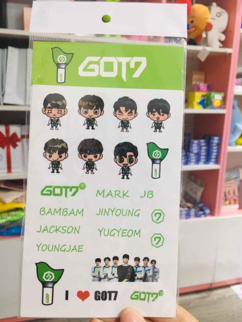 STICKER 3D dán điện thoại GOT7, X1, TWICE, BTS, EXO, BT21, BLACKPINK, SEVENTEEN