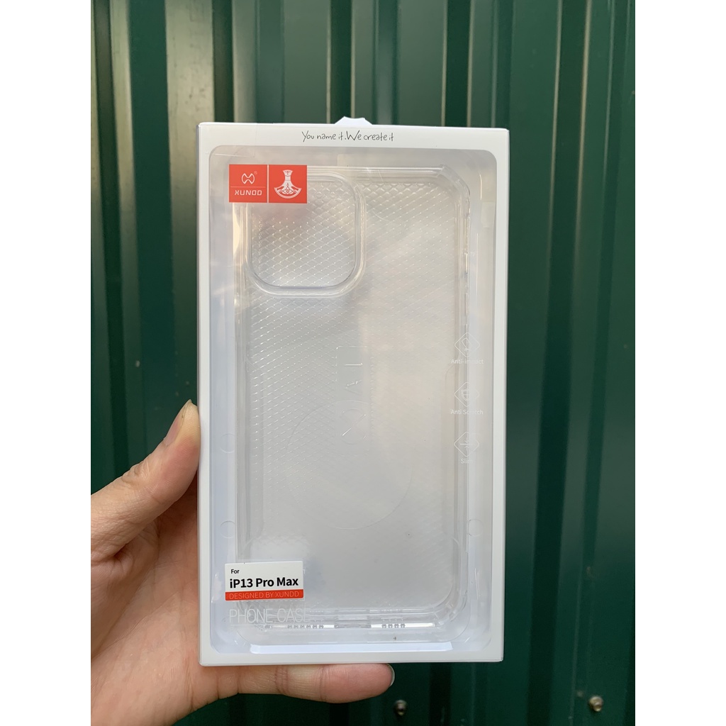 Ốp lưng XUNDD iPhone 13 / 13 Pro / Max, Mặt lưng trong, Viền TPU, Chống sốc