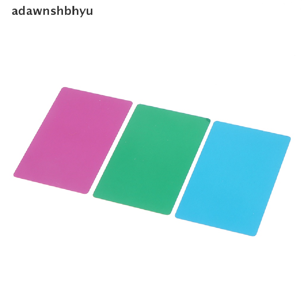 Set 10 thẻ kinh doanh kim loại hợp kim nhôm trống DIY in laser